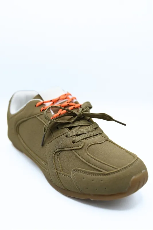 Molly Double Contrast Lace Up Flat Trainers - IKRUSH