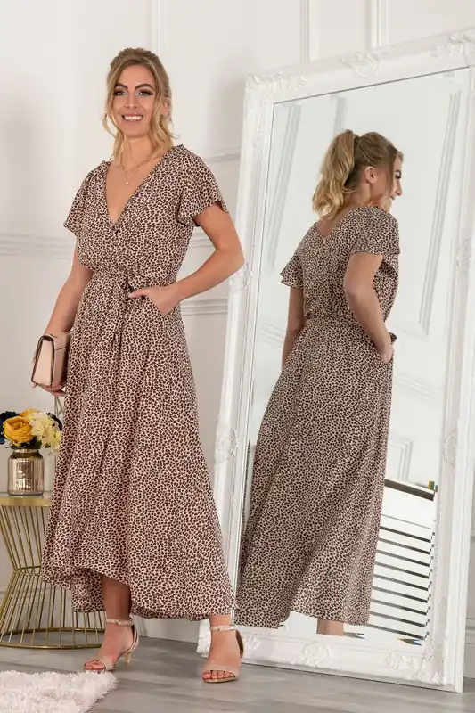 Selina Wrap Dip Hem Dress - Jolie Moi