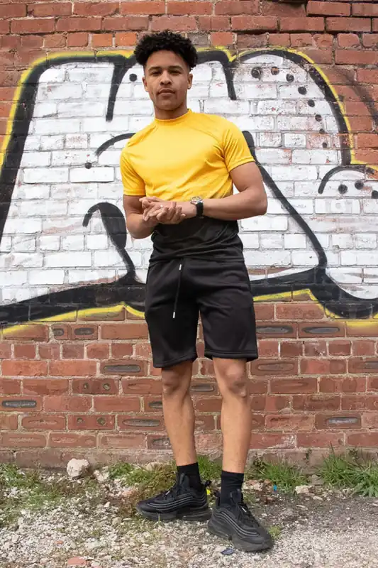 Men's Ombre Tee Muscle Fit Short Set - Tonia