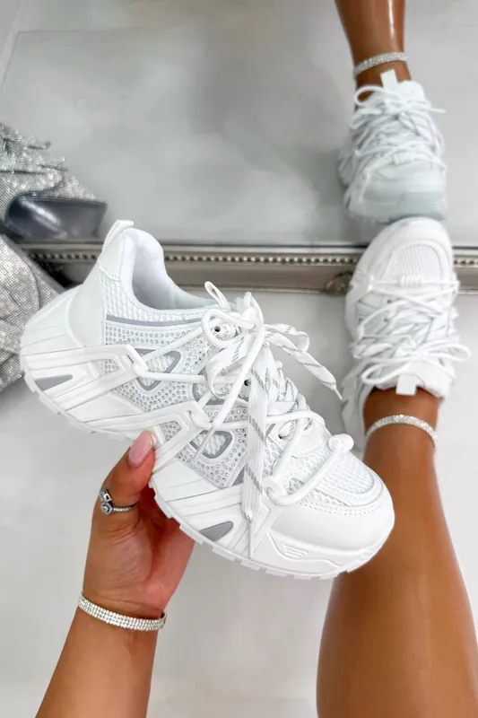 Sparkly Dimension Chunky Trainers - Love Lemonade