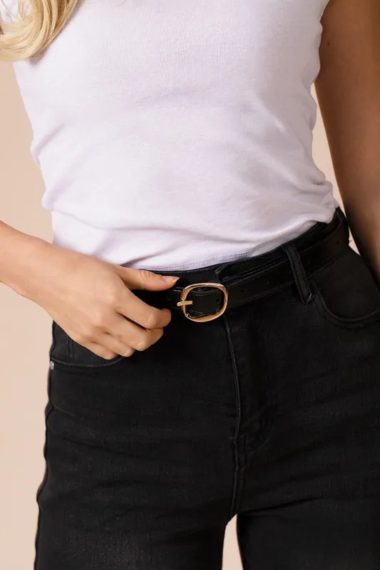 Oval Gold Buckle Belt - SVNX