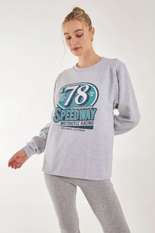 Motor Racer Sweatshirt - Pink Vanilla