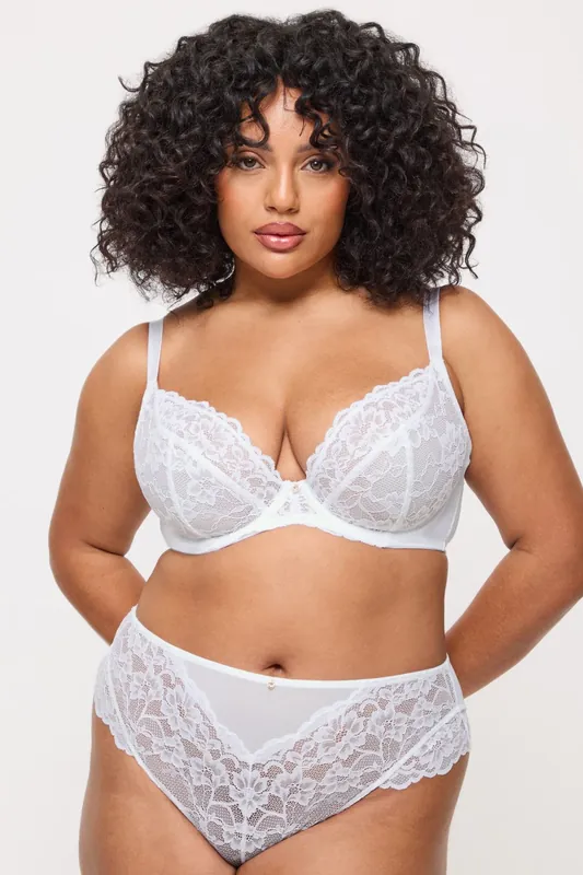 Bridal Sexy Lace Non Padded Fuller Bust Plunge Bra - Pack of 2