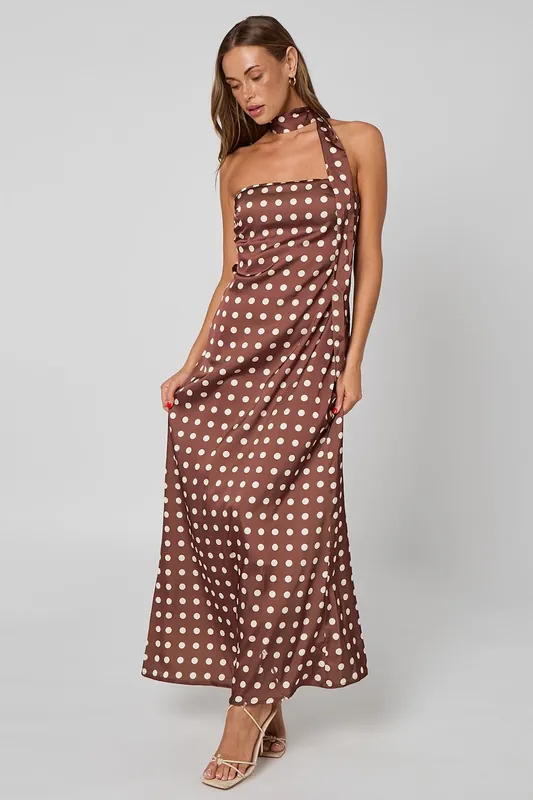 Spot Bandeau Maxi Dress - Urban Bliss