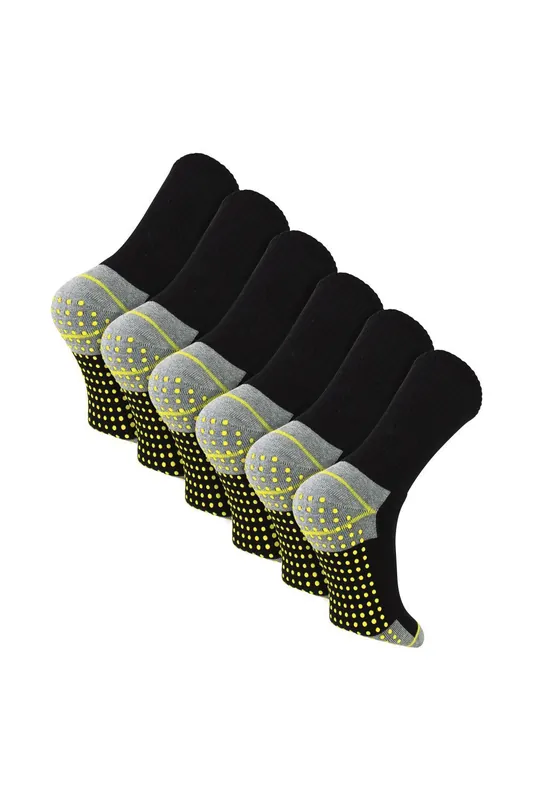 6 Pairs Mens Non Slip Durable Work Boot Socks - Sock Snob