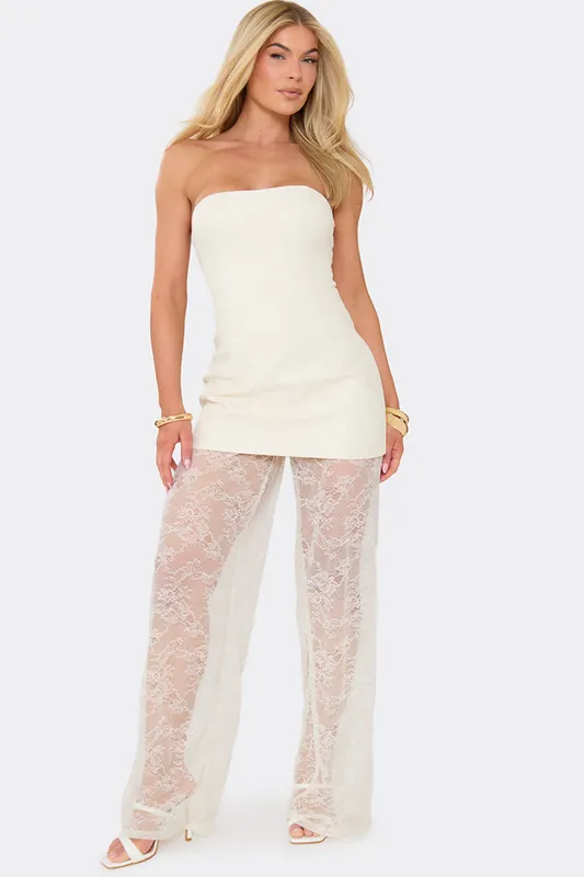 Bandeau Sleeveless Bandeau Lace Jumpsuit - EGO