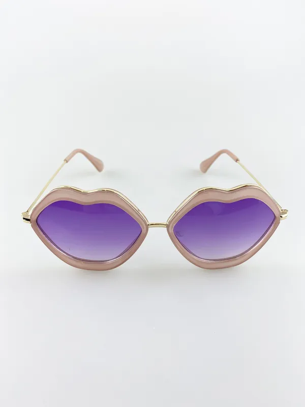 Purple Ombre Lense Lips Sunglasses - SVNX