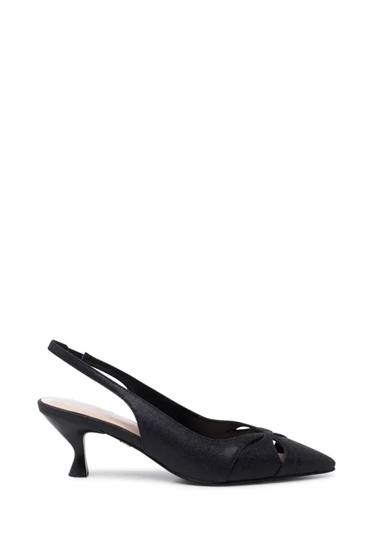 Tegan' Mid Heel Sling Back Courts - Paradox London