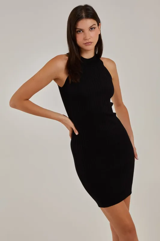 Rib Bodycon Midi Dress - Pink Vanilla