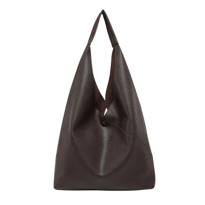 Large 2in1 Hobo Slouch Tote PU Leather Handbag With Roomy purse - Kitise