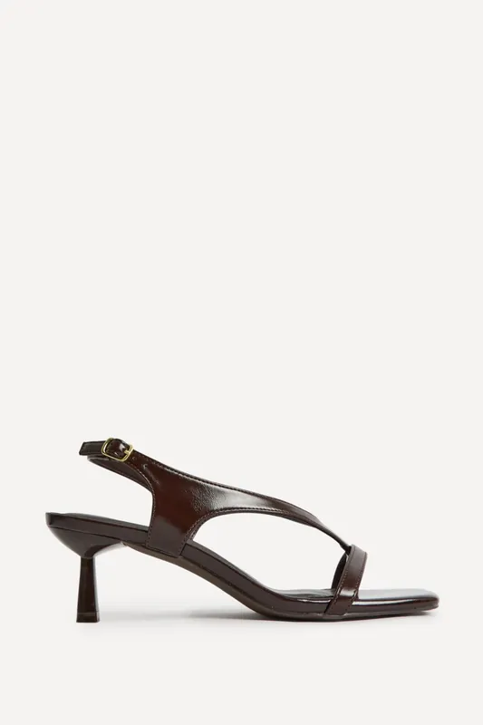 Myth Brown Heeled Sandals - Linzi