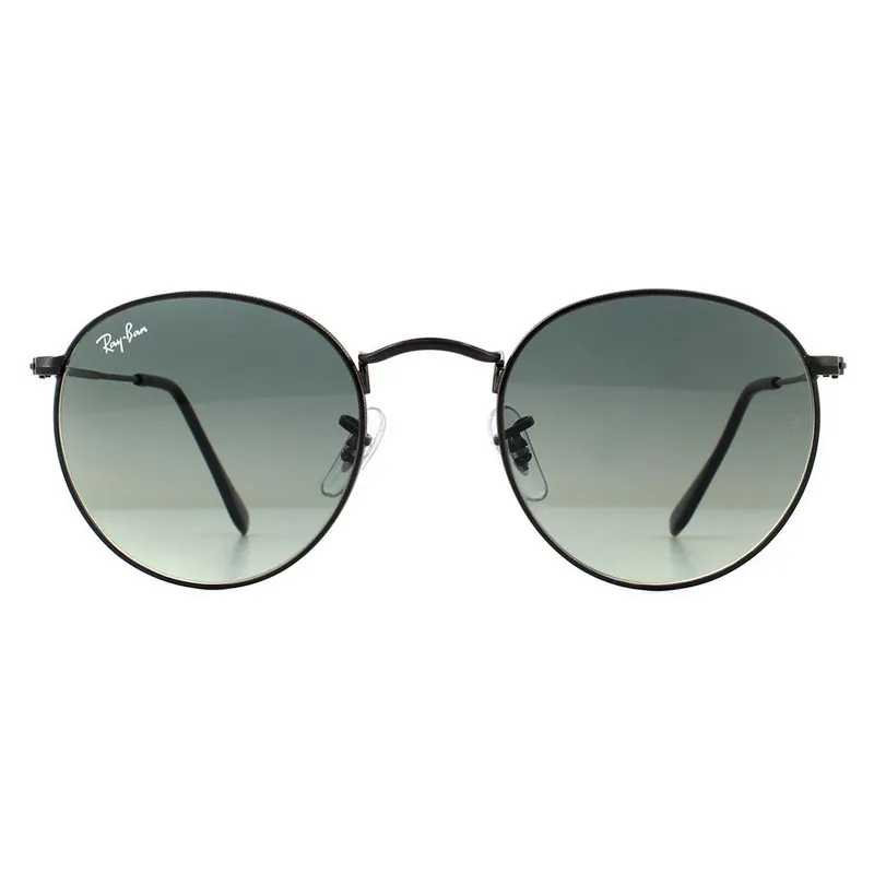 Round Black Grey Gradient Sunglasses - Ray-Ban
