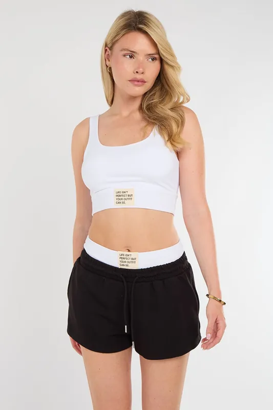 Ribbed Sports Bralet and Shorts Co-ord