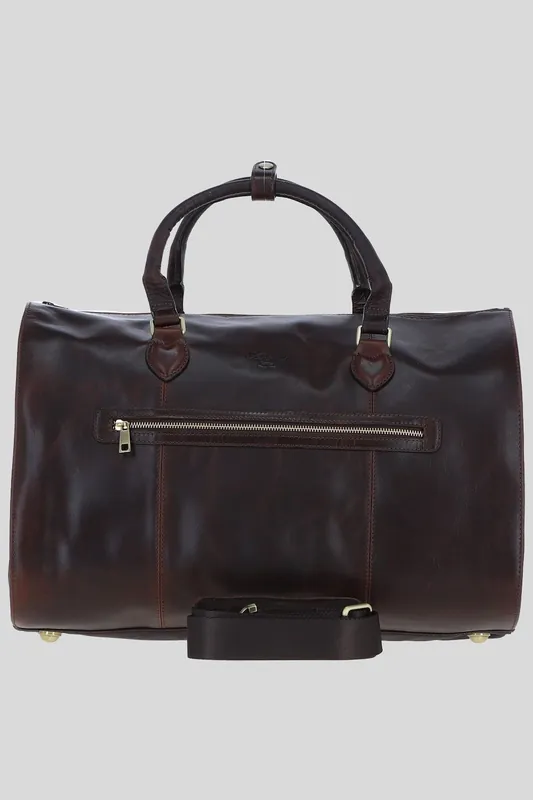 Premium Leather Holdall with Detachable Shoulder Strap - Ashwood Leather