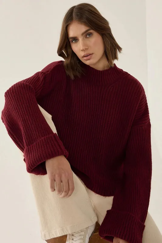 Oversized Knit Sweater - Hiccup