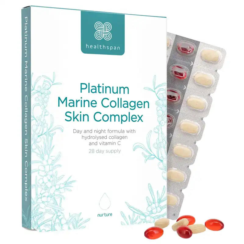 Collagen Platinum Marine Collagen Skin Complex x 28 Capsules & x 28 Tablets - Healthspan