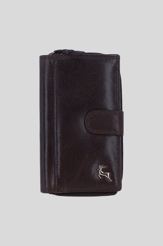 'Ashley' Real Leather Purse with Card Holders and Zip Compartment - Ashwood Leather