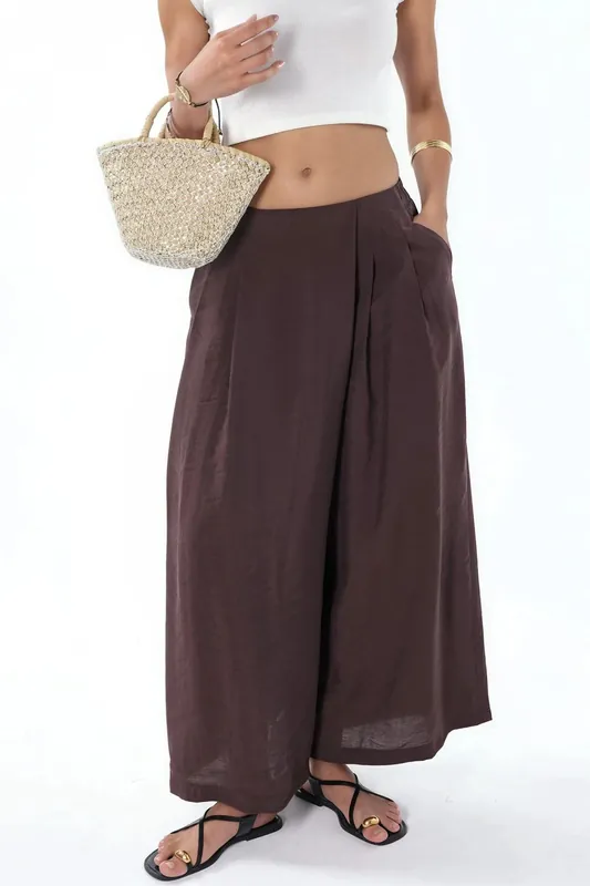 Wide Leg Palazzo Modal Pants - Hiccup