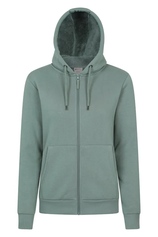 Dalton' Full Zip Warm and Cosy Front Pockets Sherpa Lined Hoodie - Mountain Warehouse