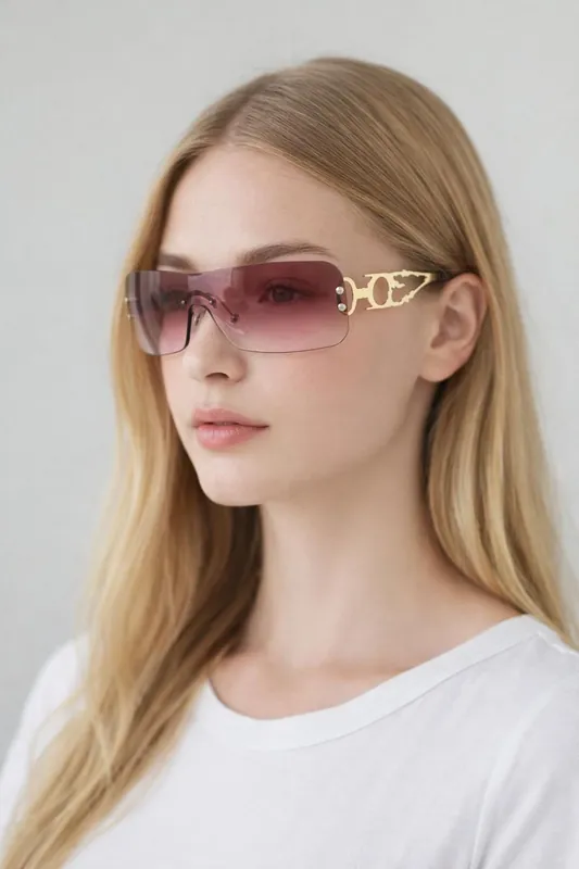 Flat Top Racer Rimless In Red - SVNX