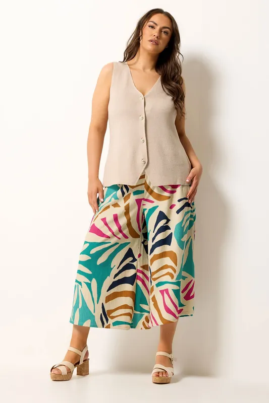 Abstract Wide Leg Culottes - Yours