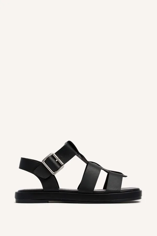 Camden Black Gladiator Sandals - Linzi
