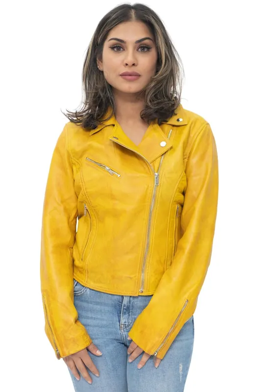 Leather Classic Biker Brando Jacket-Baku