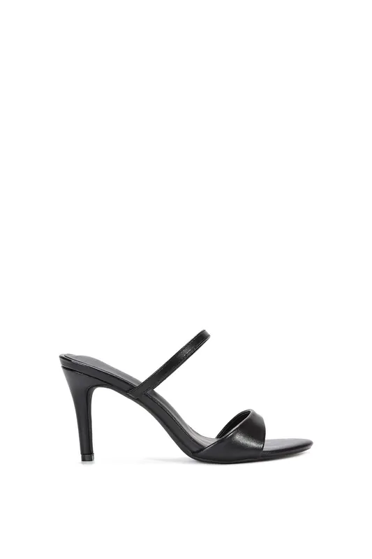 Kay' Slip On Stiletto Heel Mules With Open Toe - XY London