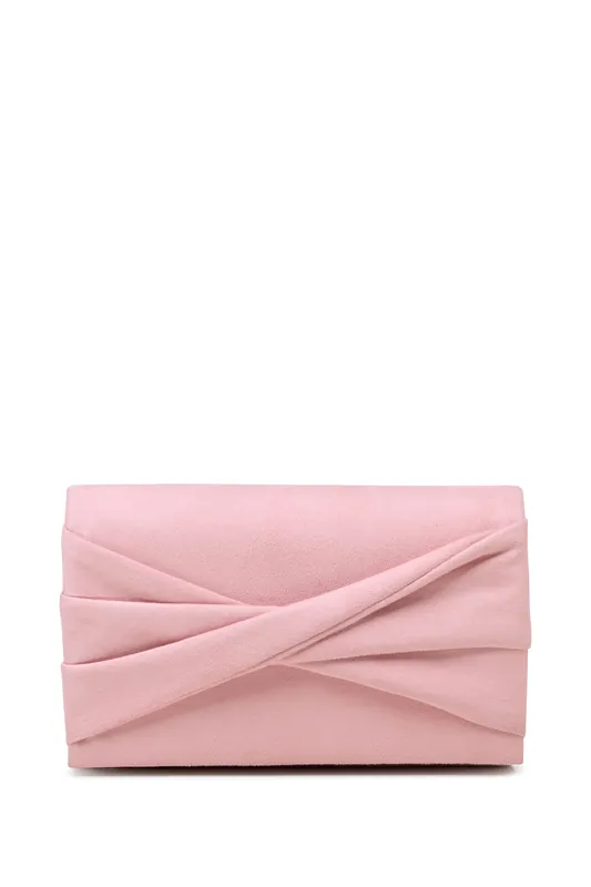 Deloria Pleated Twist Clutch Bag - Paradox London