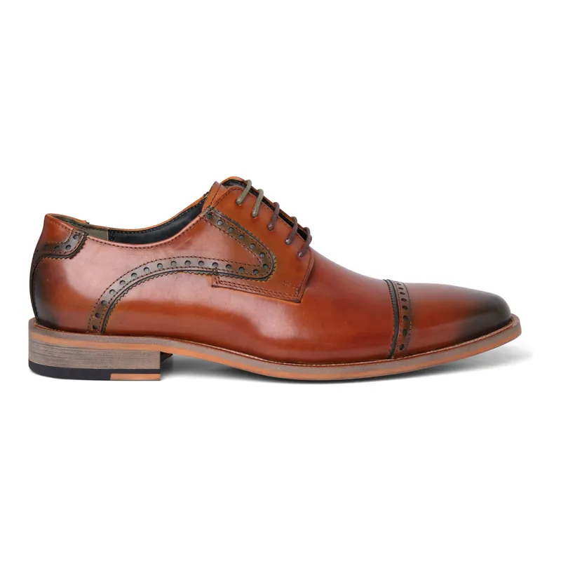 Justin Reess Leather Lace Up Oxford Shoes - Jenson