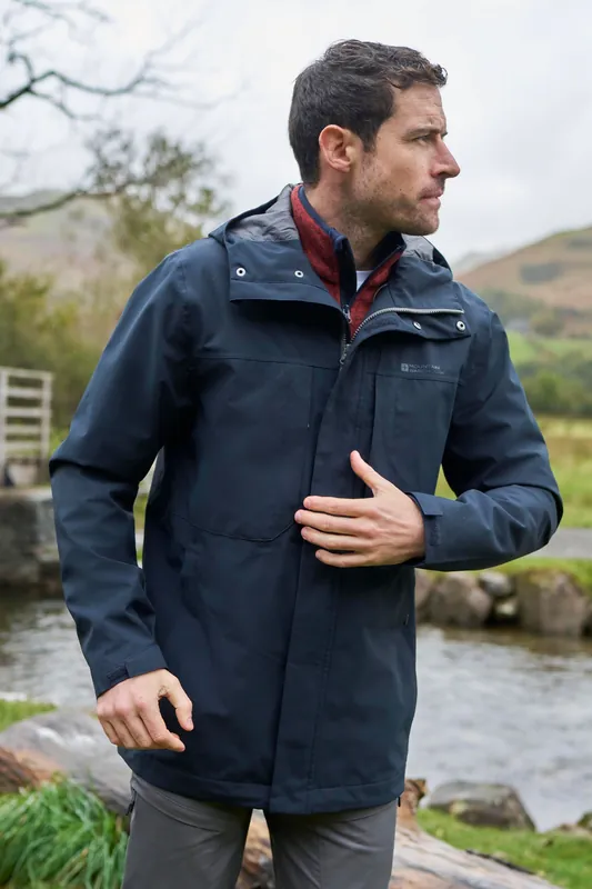 Ridge' Lightweight Waterproof Adjustable Hood Full Zip Outdoor Jacket - Mountain Warehouse