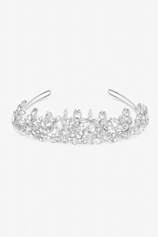 Sophia Bead And Crystal Statement Tiara - Gift Pouch