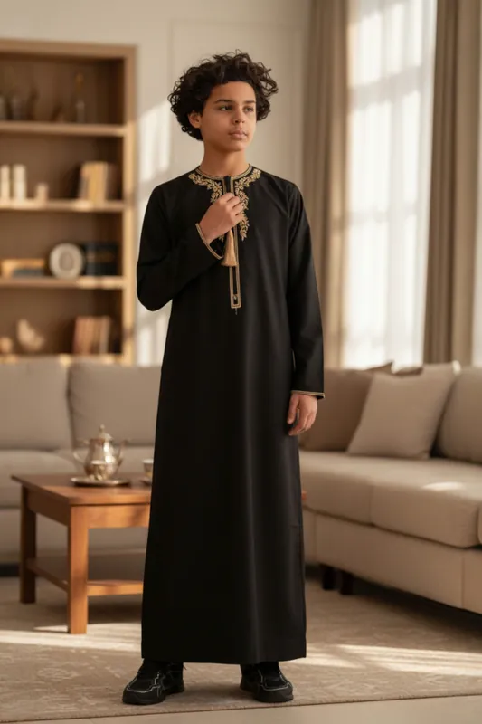 Ramadan Moroccan Thobe Robe Kaftan Eid Jubba LFS- K-TT-003