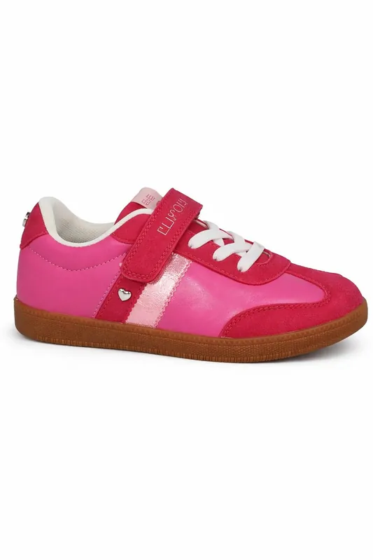 Classic Trainers with Hook & Loop Strap and Cushioned Sole - Elle Sport