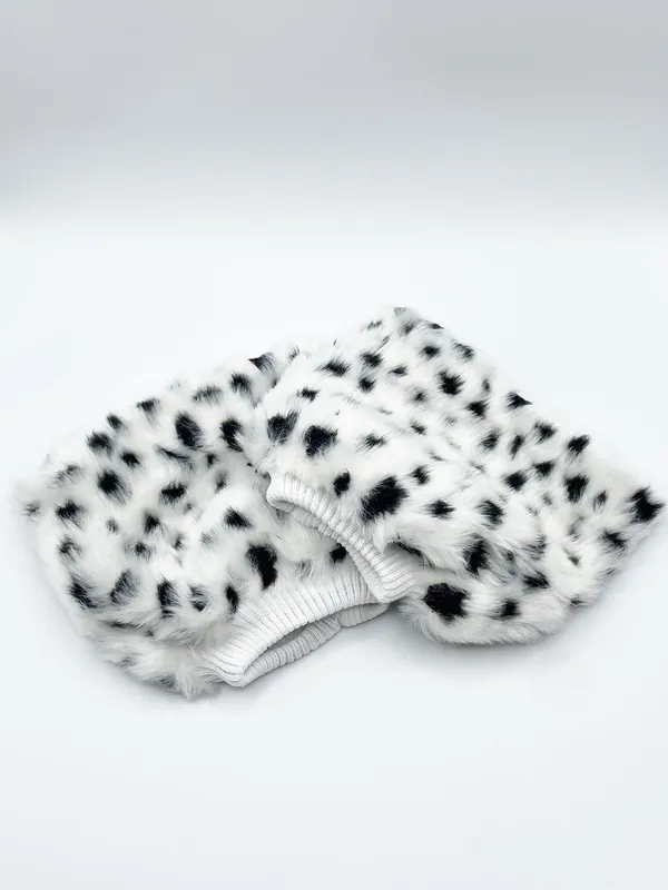 Faux Fur Boot Covers in Black and White - SVNX