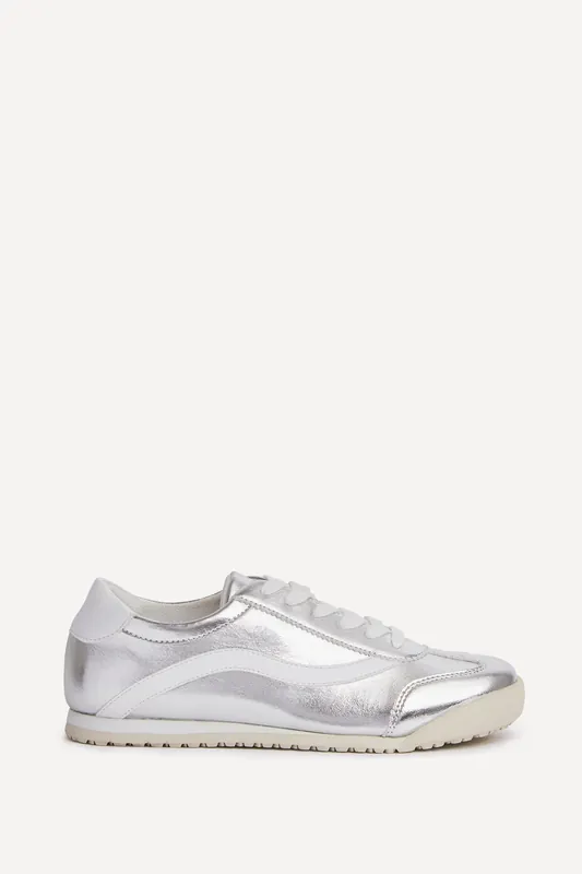 Flash Silver Retro Style Trainers - Linzi