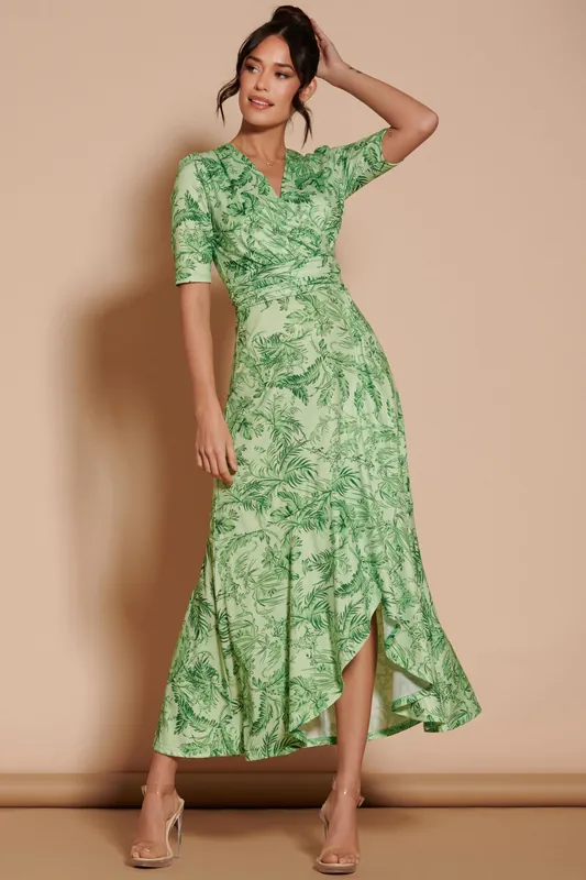 Ruffle Hem Jersey Maxi Dress - Jolie Moi