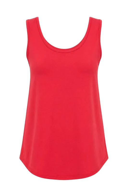 Casual U Neck Cotton Blend Tank Top - MixRay