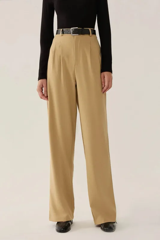 High Waist Straight Leg Pants - Hiccup