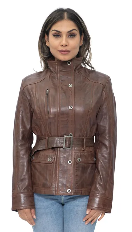 Military Style Leather Biker Jacket-Phoenix