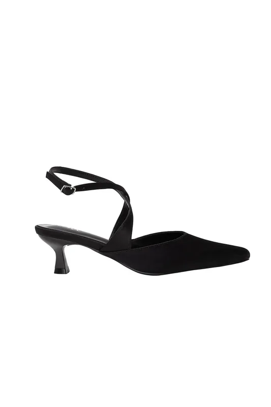 Kitten Heel Slingback Squared-off Closed Toe Heels Pumps