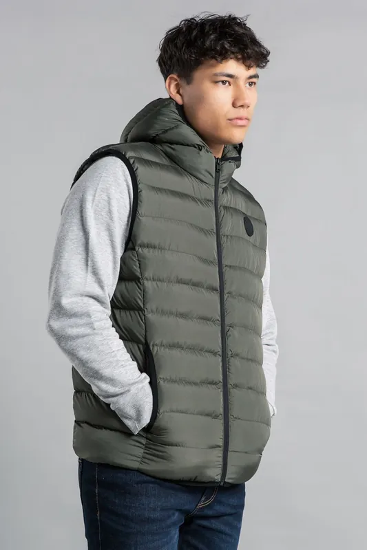 Padded Hooded Gilet with Full Zip - Tokyo Laundry