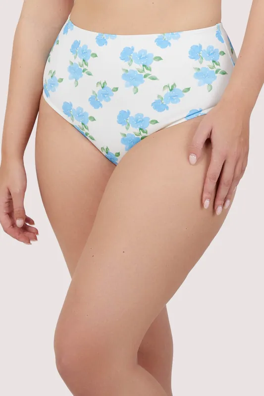 Amelia Mix & Match Abstract Floral High Waisted Bikini Bottom - Peek & Beau