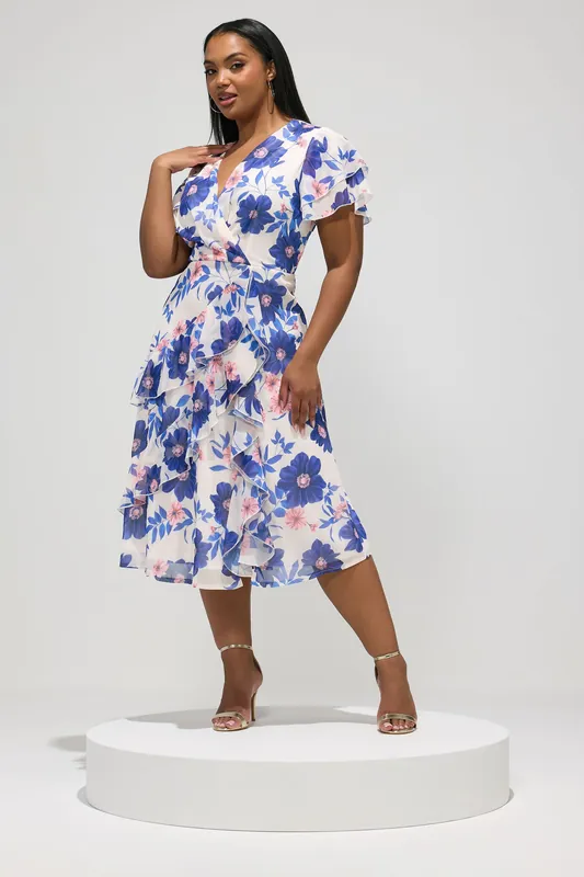 Floral Ruffle Midi Dress - Yours