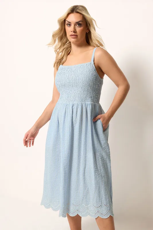 Stripe Shirred Dress - Yours