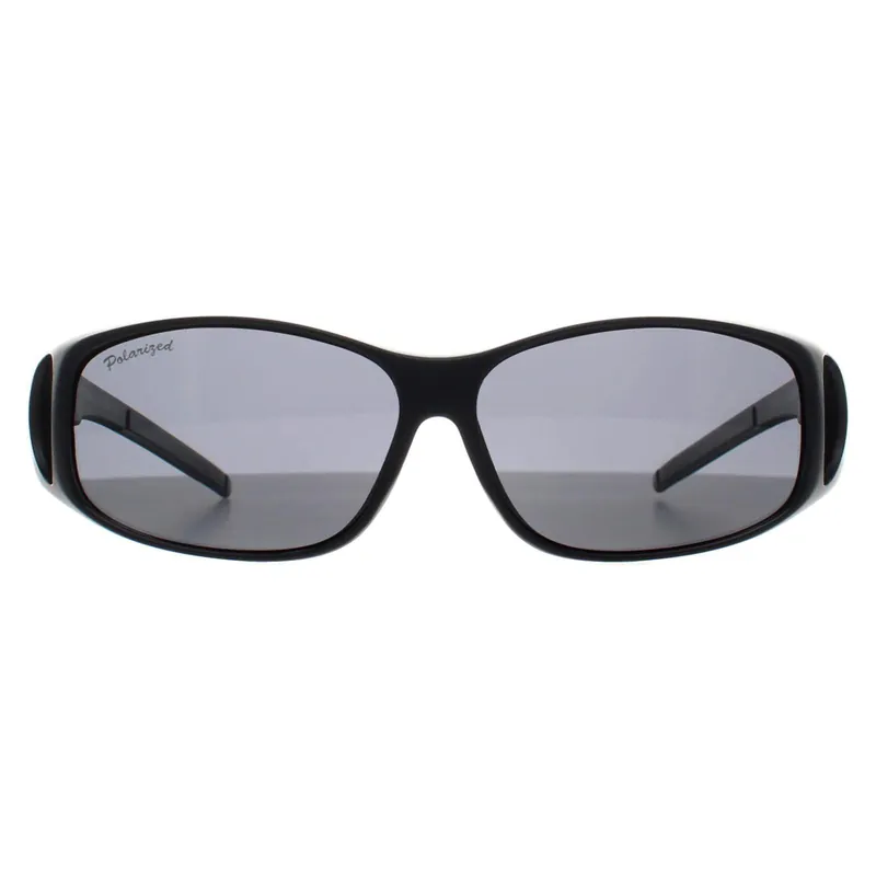 Rectangle Black Smoke Polarized MFO1 Fit Over Glasses Sunglasses - montana