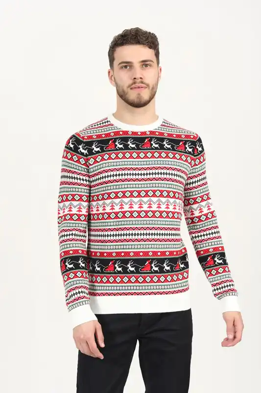 Crew Neck Fairisle Christmas Jumper - Brave Soul