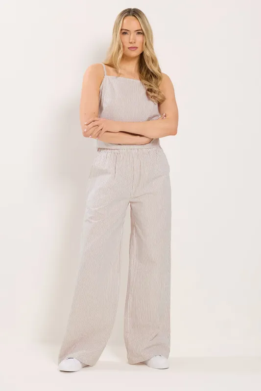 Tall Stripe Wide Leg Trousers - Long Tall Sally