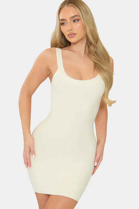 Sleeveless Bandage Mini Dress - EGO