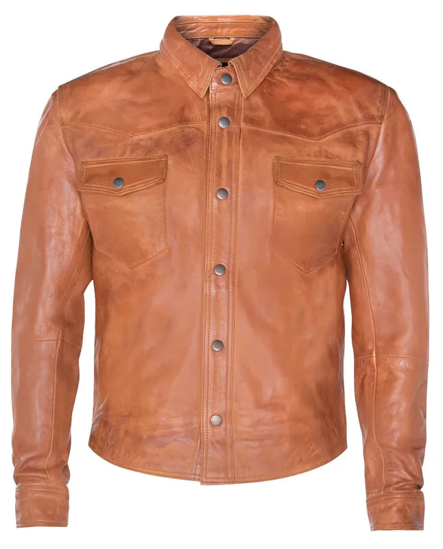 Retro Leather Shirt Jeans Jacket-Beijing